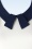 Vixen - Collar Detail top in ivoorwit en marineblauw 3