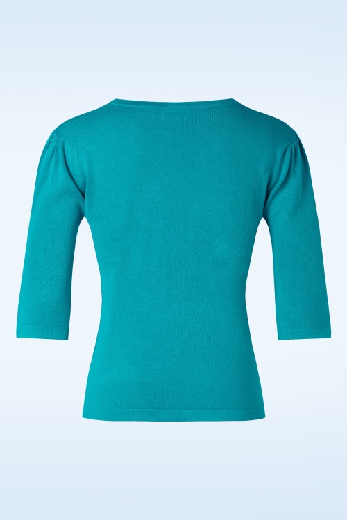 Vixen - Butterfly Knitted Sweater in Turquoise 2
