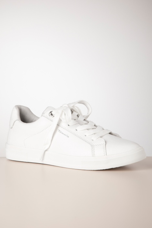 Tamaris - Steffi Leder Sneaker in Weiß 3