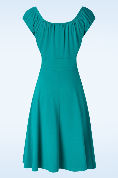 Vixen - Tessy swing jurk in turquoise 2