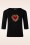 Vixen - Queen of Hearts Sweater Années 50 en Noir