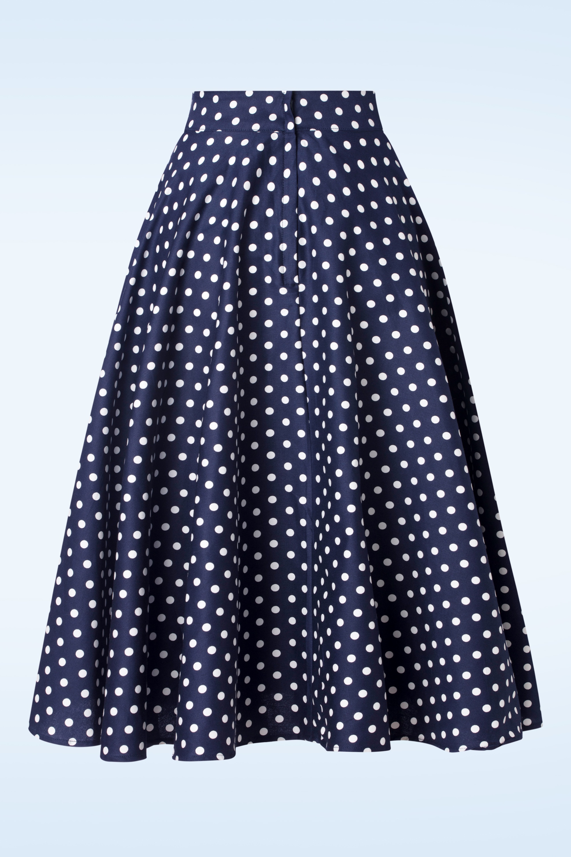 Banned Retro Dot Days Swing Skirt in Navy | Shop at Topvintage