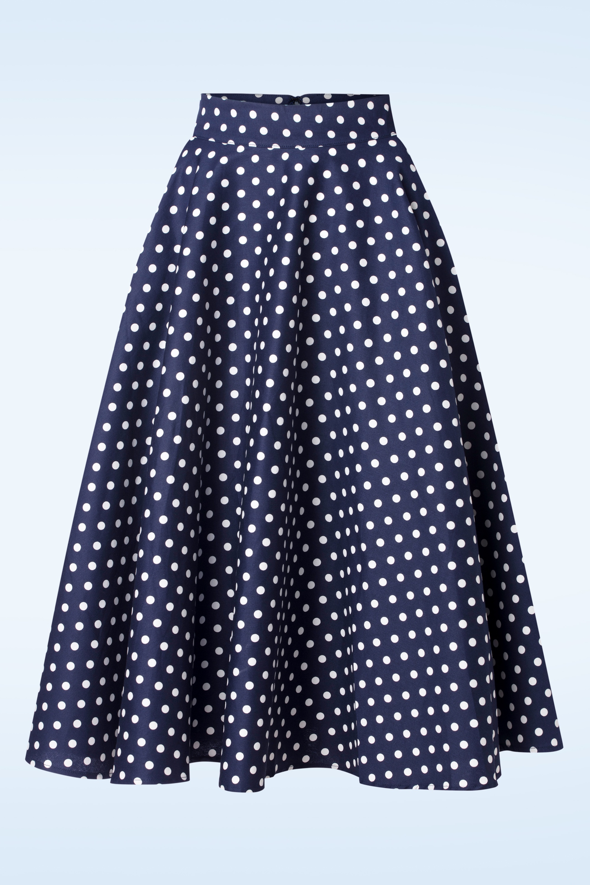 Banned Retro Dot Days Swing Skirt in Navy | Shop at Topvintage