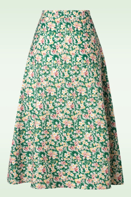 Banned Retro - Garden Skirt in Green 2