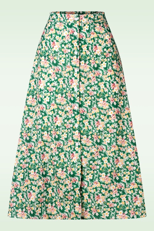 Banned Retro - Garden Skirt in Green