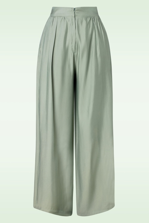 Banned Retro - Swish Trousers in Mint Green 2