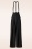 Vixen - Pinstripe Suspender Wide Leg Trousers in Black