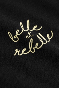 Mademoiselle YéYé - Belle et Rebelle t-shirt in zwart 3