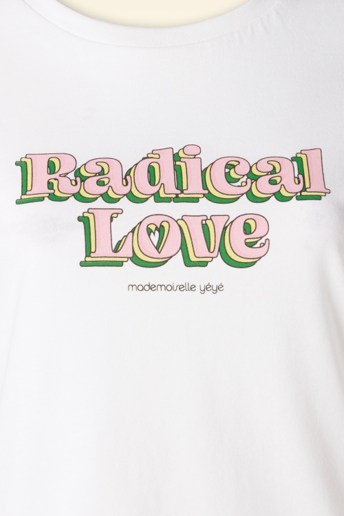 Mademoiselle YéYé - Radical Love T-Shirt in Ecru 4