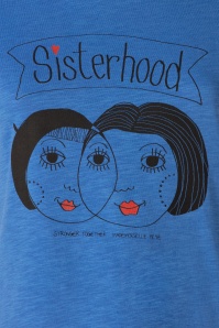 Mademoiselle YéYé - Sisterhood t-shirt in krachtig blauw 3