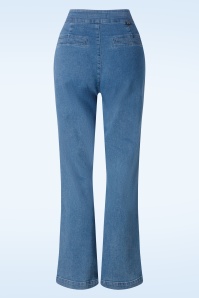 Mademoiselle YéYé - Perfect Playlist Trousers in Middle Blue 3