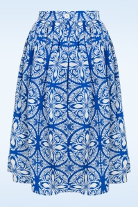 Bunny - Sicily Swing Skirt in Blue and White 3