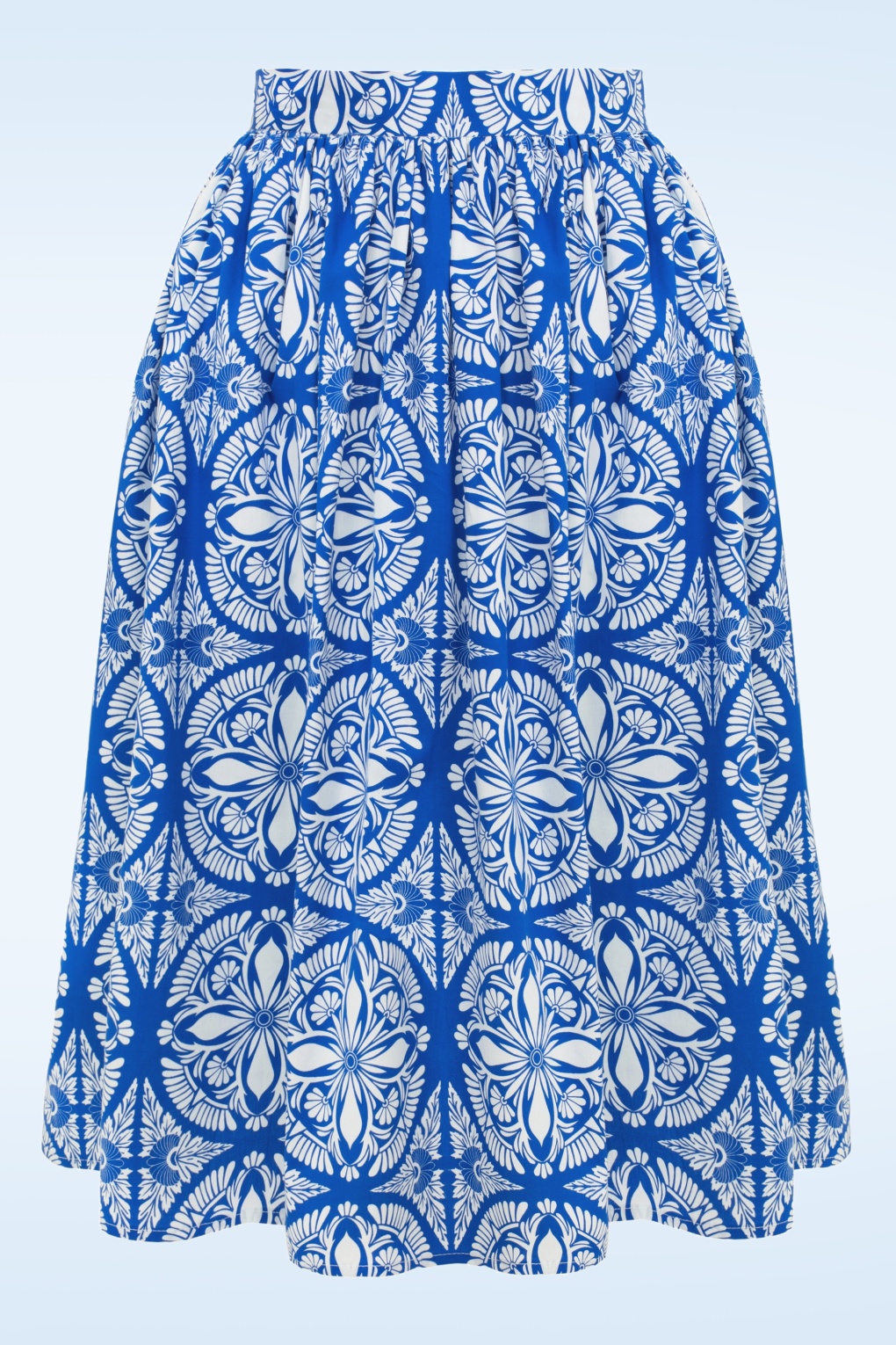 jupe trapèze sicily en bleu et blanc