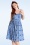 Bunny - Sicily Swing Dress in Blue and White