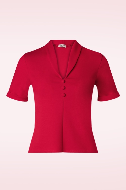 Vintage Chic for Topvintage - Molly Top in Rot 