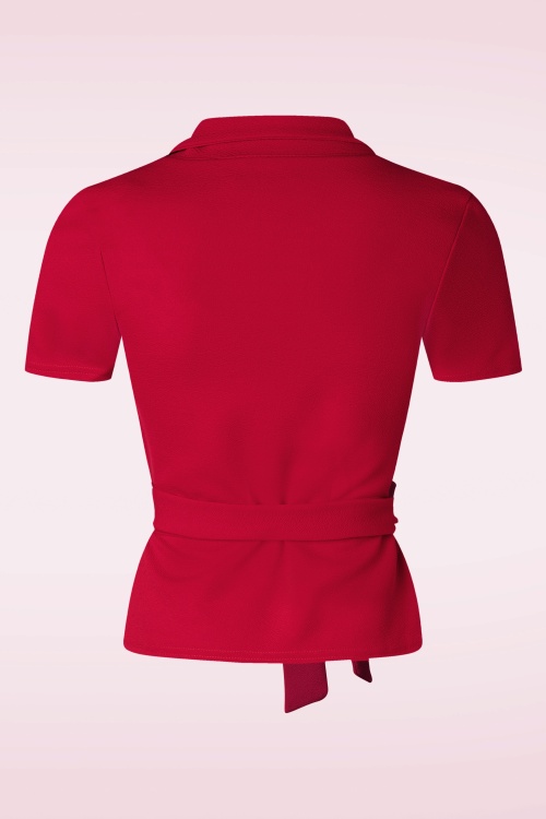 Vintage Chic for Topvintage - Maggie Wrap Top in Red 2