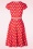Vintage Chic for Topvintage - Minnie Hearts Swing Kleid in Rot 2