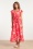 Smashed Lemon - Isla Flower Maxi Dress in Pink and Red 2