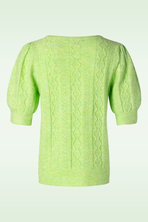 Smashed Lemon - Emery Knitted Top in Lime 4
