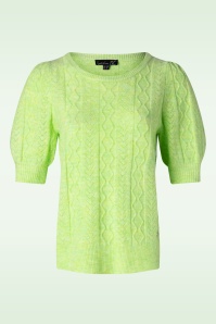 Smashed Lemon - Emery Knitted Top in Lime 2
