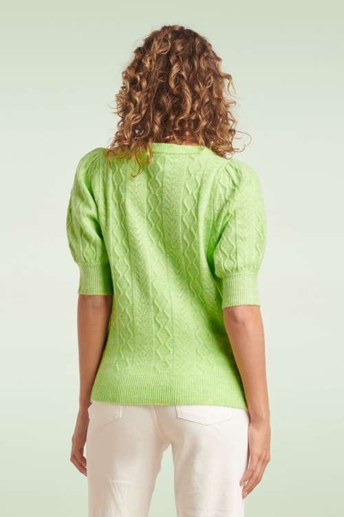 Smashed Lemon - Emery Knitted Top in Lime 3