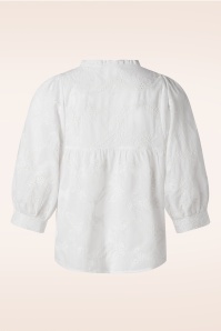 Smashed Lemon - Juliette Embroidery Blouse in White 5