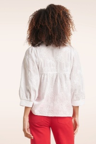 Smashed Lemon - Juliette Embroidery Blouse in White 4