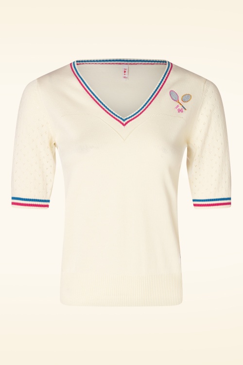 Blutsgeschwister - Pretty Preppy Special Top in Athletic White