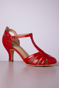 Banned Retro - Dance Me To The Stars Pumps in Red 3