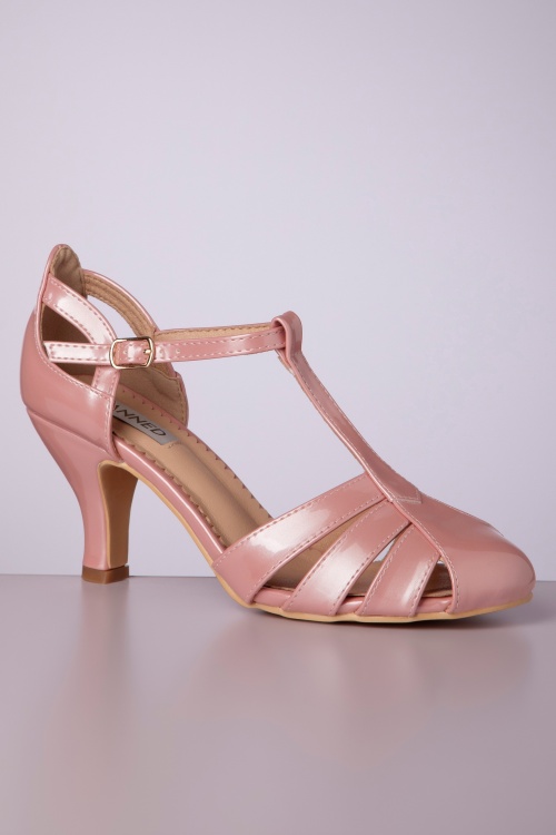 Banned Retro - Dance Me To The Stars Pumps in parelmoer roze 3