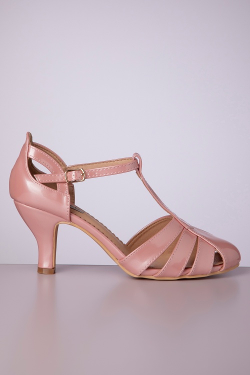 Banned Retro - Dance Me To The Stars Pumps in parelmoer roze
