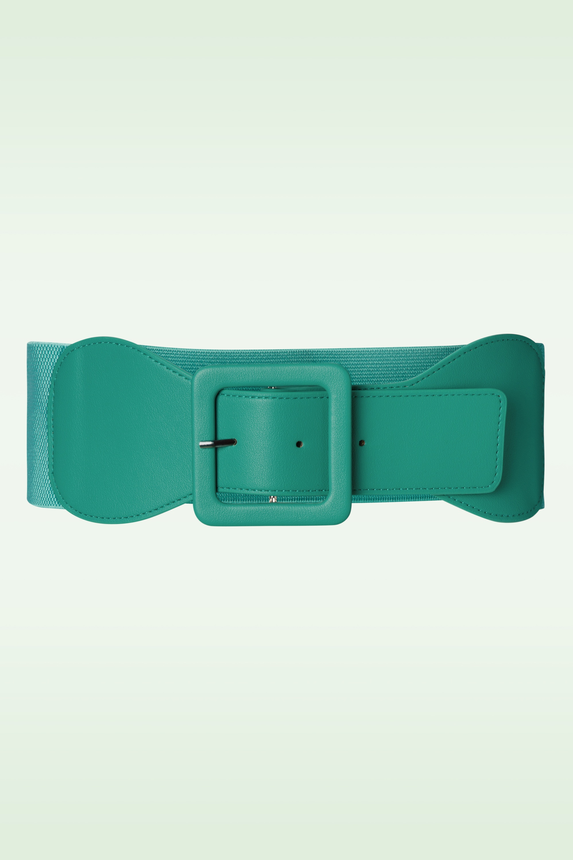 Banned Retro - Ladies Day Out riem met vierkante gesp in turquoise