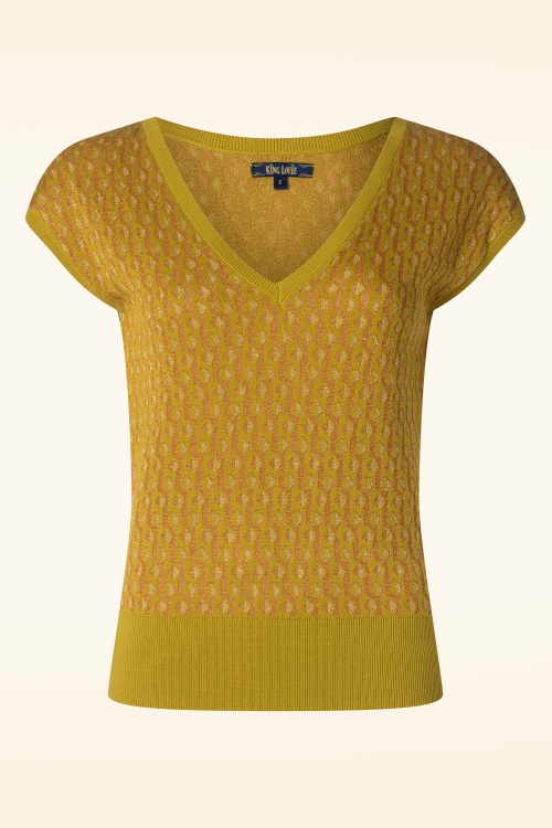 King Louie - Deep V Top Cosette in Curry Yellow 2