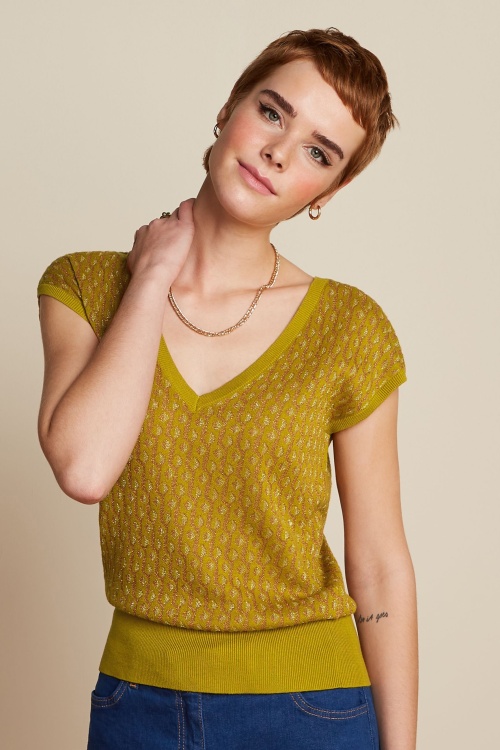 King Louie - Deep V Top Cosette in Curry Yellow