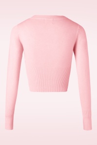 Banned Retro - 50s Dolly Cardigan in Light Pink 4