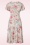 Vintage Chic for Topvintage - Irene Flower Cross Over Swing Dress Années 40 en Crème Soyeuse 3