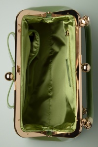 Banned Retro - California Nights Patent Handbag in Pale Green 4
