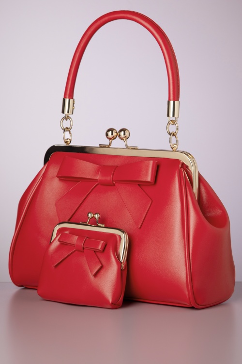Banned Retro - Daydream Handbag in Red 6