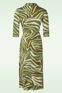 K-Design - Angie midi jurk in groen 3