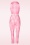 Rebel Love Clothing - Midge Gingham jumpsuit in roze 4