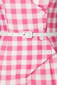 Rebel Love Clothing - Midge Gingham jumpsuit in roze 5