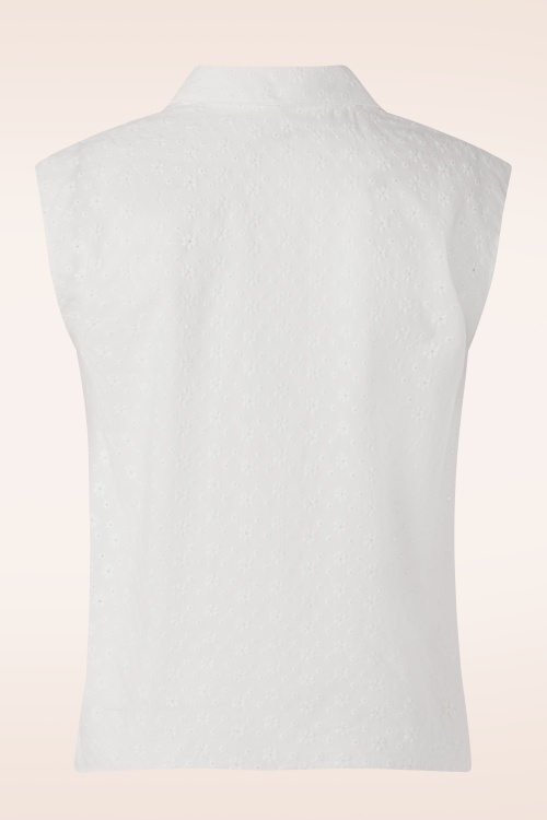 King Louie - Remi Rosa Broderie Anglaise Blouse in White  2