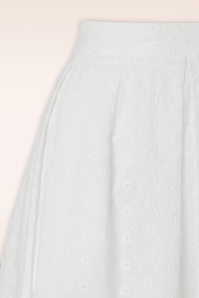 King Louie - Suzette Rosa Broderie Anglaise Pleat Skirt in White 4