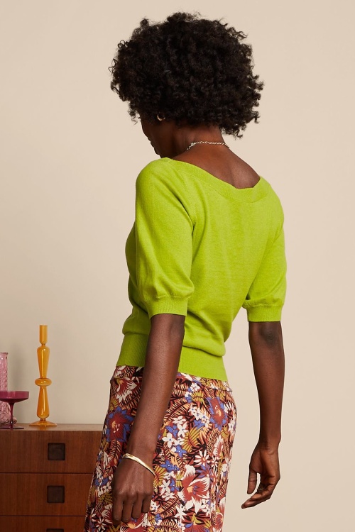 King Louie - Ivy Cocoon Top in Lime 3