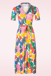 Smashed Lemon - Elena Maxi Dress in Pink and Red