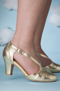 Lola Ramona ♥ Topvintage - Ava Forever and Always pumps in pale goud