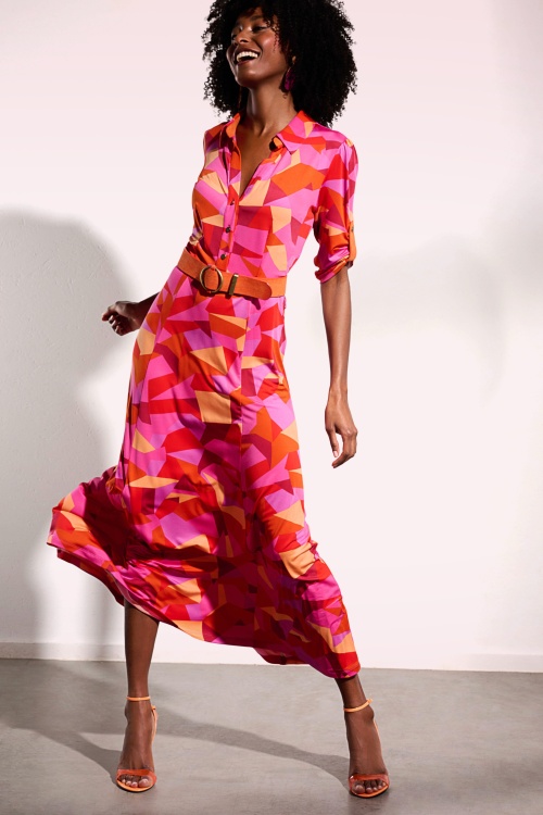 K-Design - Lexie maxi jurk in fuchsia 5