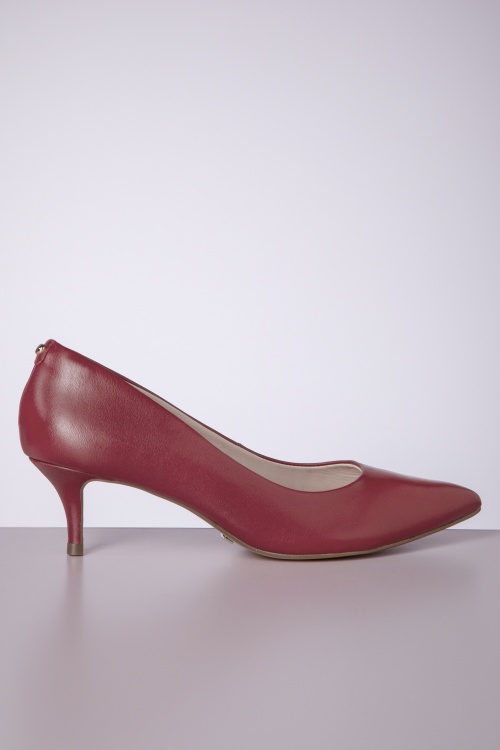 Parodi Shoes - Josephine pumps van leder in rood