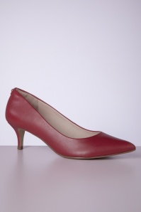 Parodi Shoes - Josephine Leather Pumps in Red 3