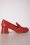 Miz Mooz - Soren Loafer Style Pumps in Scarlet Red
